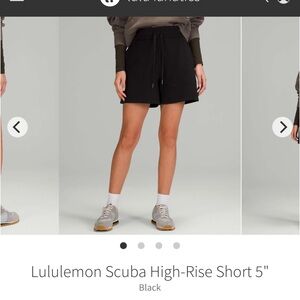 NWT lululemon athletica scuba Black High-Rise Women's Shorts 5”